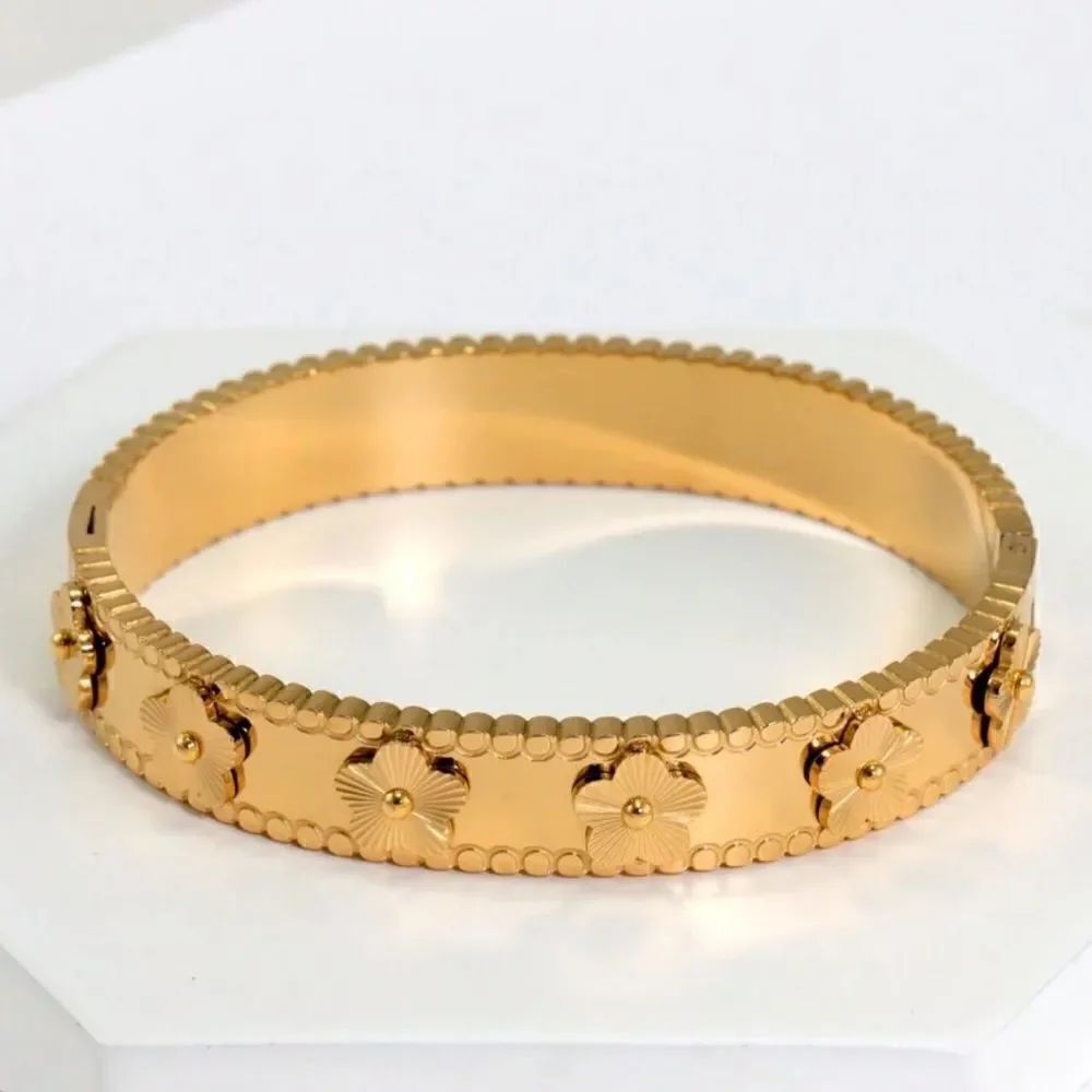 flower bangle bracelet N609